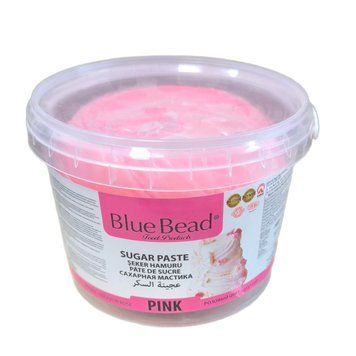 Цукрова мастика Blue Bead (рожева) 1 кг 01346 фото
